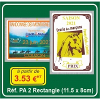 Plaque Alu numérique Rectangle- Réf PA2